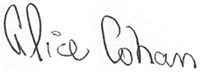 Alice Cohan Signature